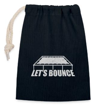 Entraînement au trampoline | Cadeau de passe-temps de sport Jumpstyle - Sac cadeau en coton avec cordon (14 x 20 cm) - bleu marine - Devant