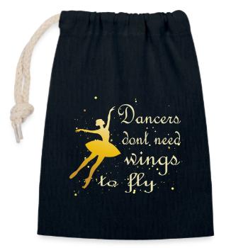 Ballett - Verschließbarer Geschenkbeutel aus Baumwolle (14x20cm) - Navy - Vorne