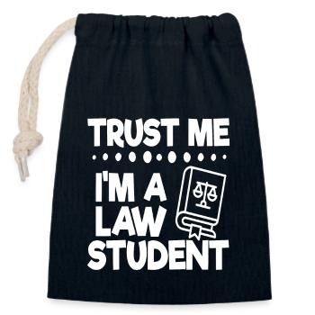 Anwalt Jura Studium Jura Student Uni Examen - Verschließbarer Geschenkbeutel aus Baumwolle (14x20cm) - Navy - Vorne