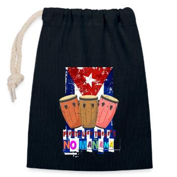 Cuba Salsa kubanische Musik Havana Lebensstil Fun - Verschließbarer Geschenkbeutel aus Baumwolle (14x20cm) - Navy - Vorne