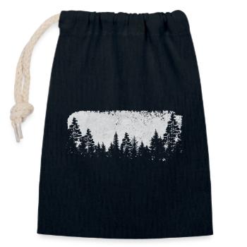 forest landscape - Closable cotton gift bag (14x20cm) - navy - Front