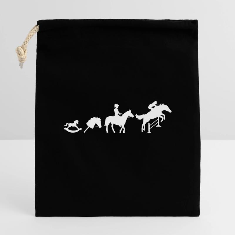 Evolution Cavalier de saut Équitation Sac cadeau en coton avec cordon (14 x 20 cm)