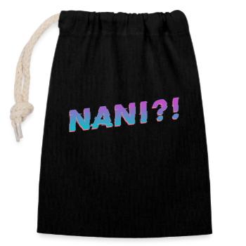 Nani Meme Vapor Wave - Sac cadeau en coton avec cordon (14 x 20 cm) - noir - Devant