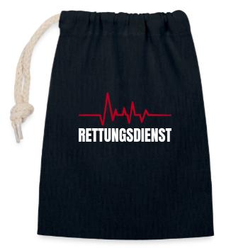 Rettungsdienst Sanitäter Paramedic Notärztin - Verschließbarer Geschenkbeutel aus Baumwolle (14x20cm) - Navy - Vorne