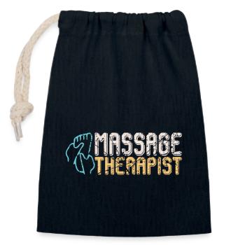 Massagetherapeut Füsse - Verschließbarer Geschenkbeutel aus Baumwolle (14x20cm) - Navy - Vorne