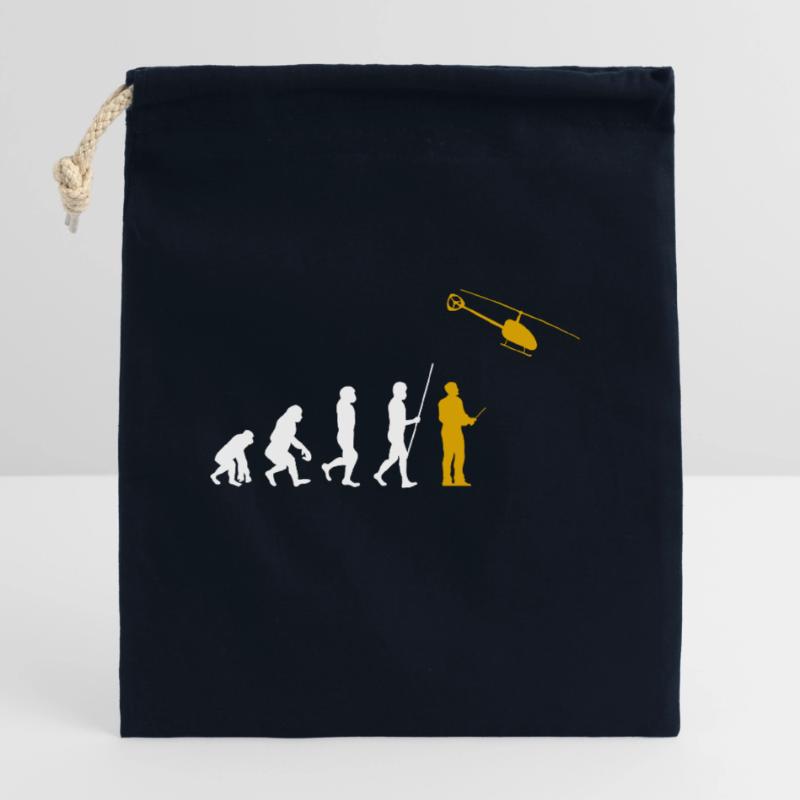 Evolution RC Hélicoptère commandé à distance Modéliser Sac cadeau en coton avec cordon (14 x 20 cm)