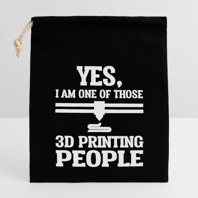 3D Printer Plastic Print Printer Bastler Hobby Closable cotton gift bag (14x20cm)