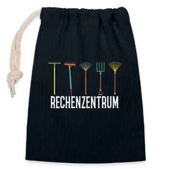 Rechenzentrum Gartenarbeit Landschftsgärtner - Verschließbarer Geschenkbeutel aus Baumwolle (14x20cm) - Navy - Vorne