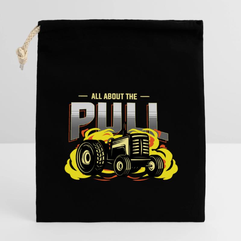 tractor pulling, tracteur tractor pulling, racing, Sac cadeau en coton avec cordon (14 x 20 cm)