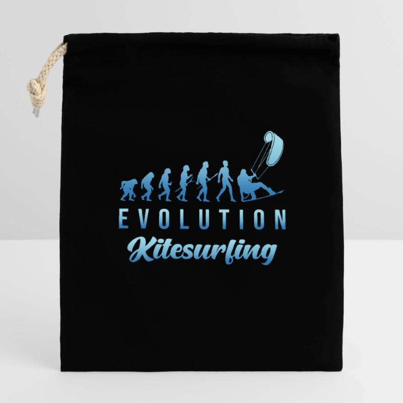 Kitesurf Evolution Sac cadeau en coton avec cordon (14 x 20 cm)