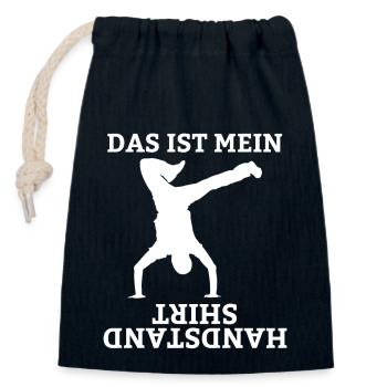 Gymnastik Bodenturnen Handstand Sportlehrer Turner - Verschließbarer Geschenkbeutel aus Baumwolle (14x20cm) - Navy - Vorne