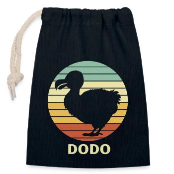 Dodo - Verschließbarer Geschenkbeutel aus Baumwolle (14x20cm) - Navy - Vorne