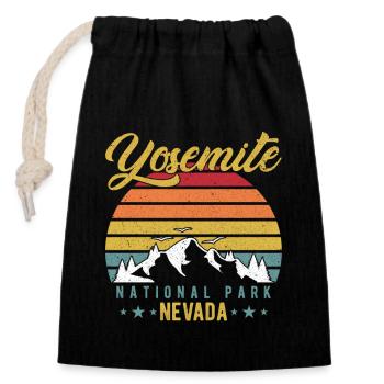 Yosemite National Park - Closable cotton gift bag (14x20cm) - black - Front