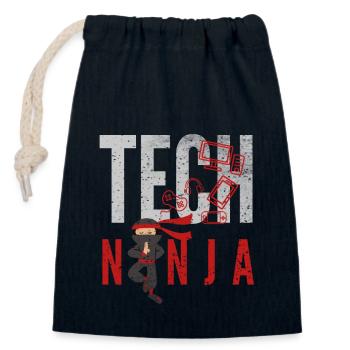 tech, tech analyst, programmer, - Verschließbarer Geschenkbeutel aus Baumwolle (14x20cm) - Navy - Vorne