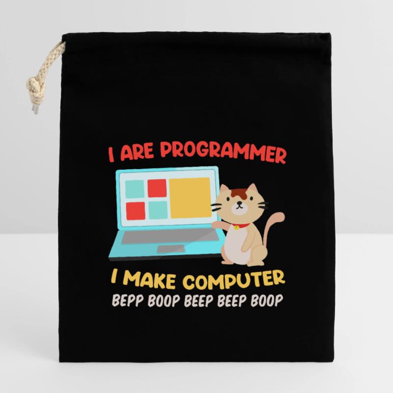 Programmierer Katzen Spruch Witz I are Programmer Verschließbarer Geschenkbeutel aus Baumwolle (14x20cm)