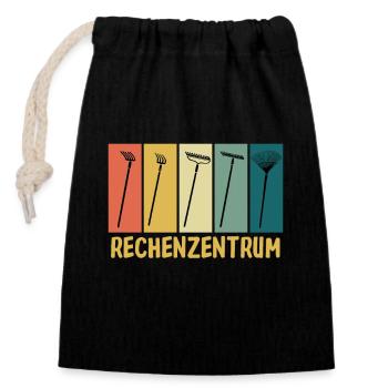 Rechenzentrum lustiger Informatiker Gärtner - Verschließbarer Geschenkbeutel aus Baumwolle (14x20cm) - Schwarz - Vorne