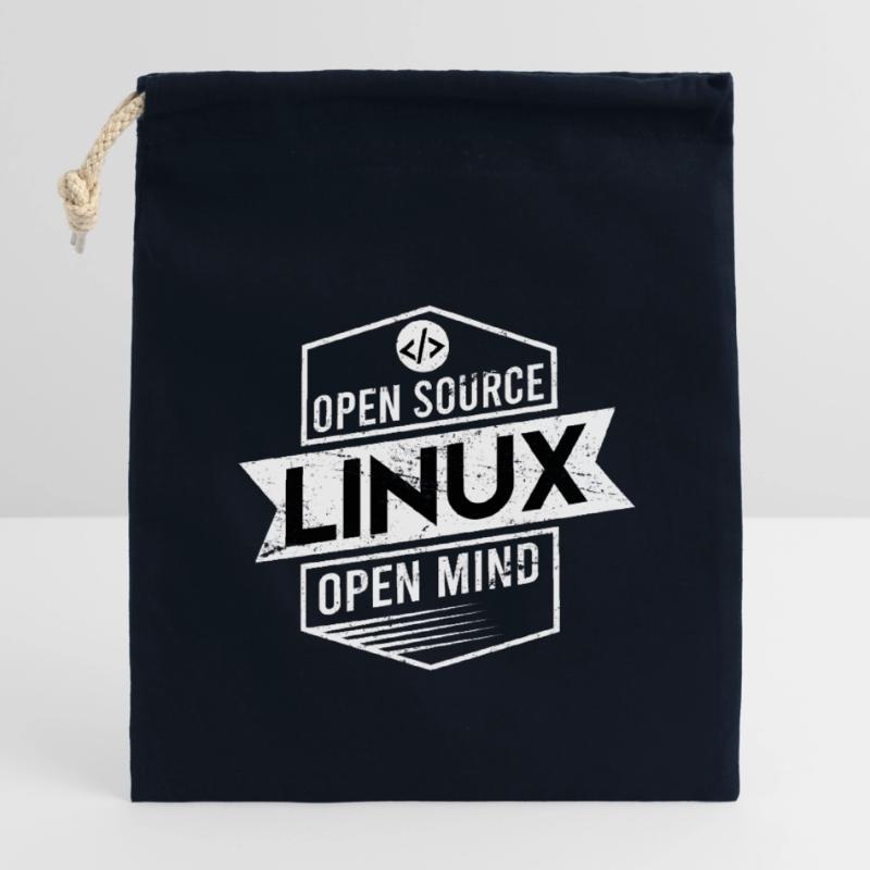 Programmierer Linux Geschenk Open Source Verschließbarer Geschenkbeutel aus Baumwolle (14x20cm)