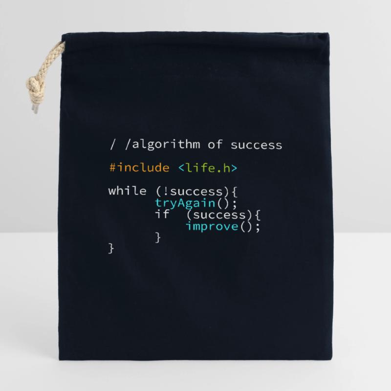 Développeur Programmeur succès Coder Sac cadeau en coton avec cordon (14 x 20 cm)