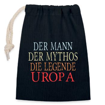 Uropa legende - Verschließbarer Geschenkbeutel aus Baumwolle (14x20cm) - Navy - Vorne