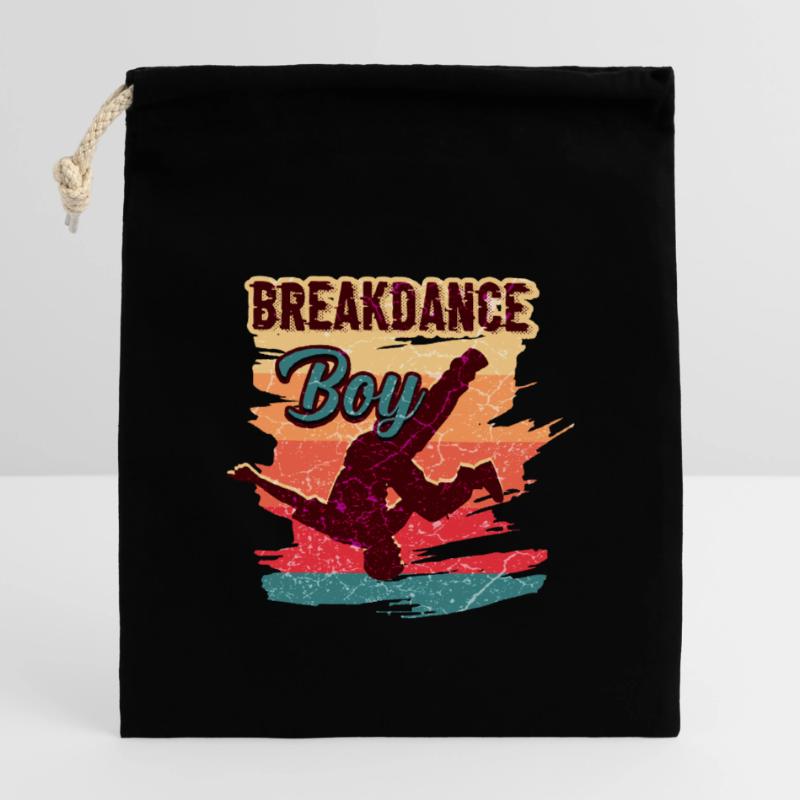 Breakdance Junge Breakdancing Kinder Verschließbarer Geschenkbeutel aus Baumwolle (14x20cm)