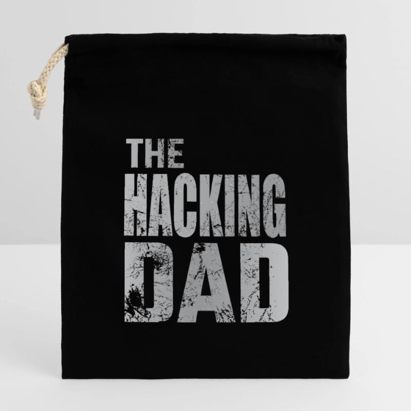 The Hacking Dad Hacker Vater Papa Code Computer Verschließbarer Geschenkbeutel aus Baumwolle (14x20cm)
