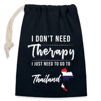 Thailand Urlaub Spruch Thailand - Verschließbarer Geschenkbeutel aus Baumwolle (14x20cm) - Navy - Vorne