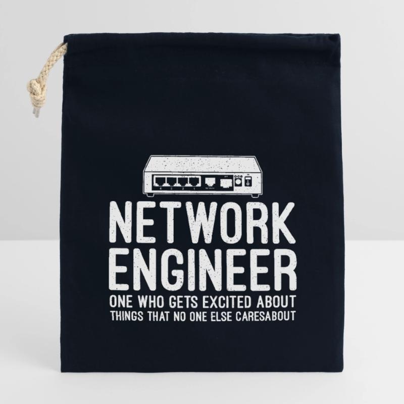 Network Technician Computer Science Network Technk IT Closable cotton gift bag (14x20cm)