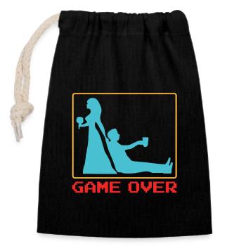 Bachelor Bachelor Party Gamer Saying - Closable cotton gift bag (14x20cm) - black - Front