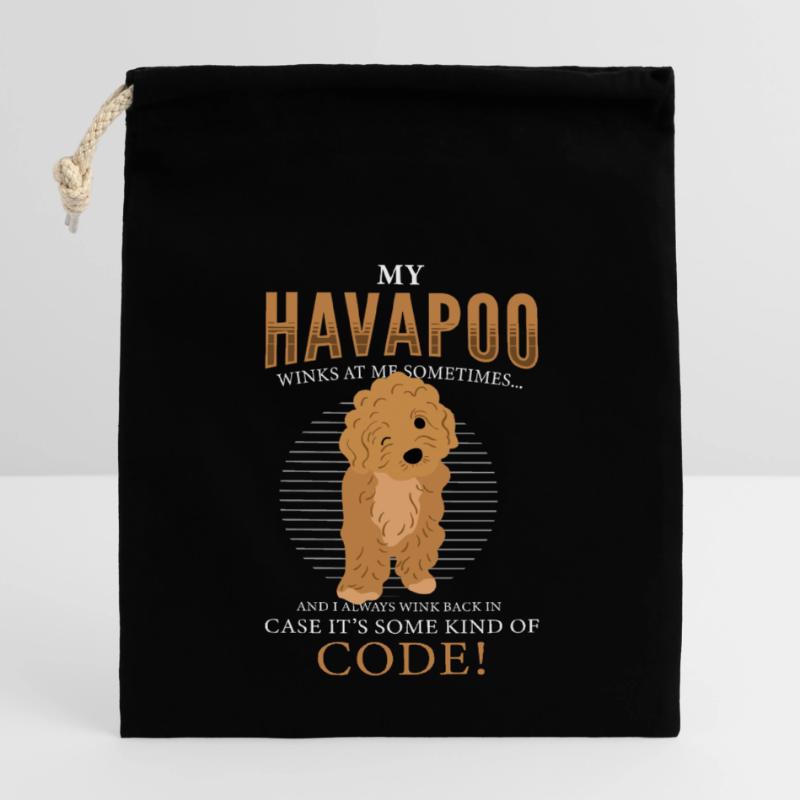 havapoo, havapoo poodle hybrid, havapoo humor, Closable cotton gift bag (14x20cm)