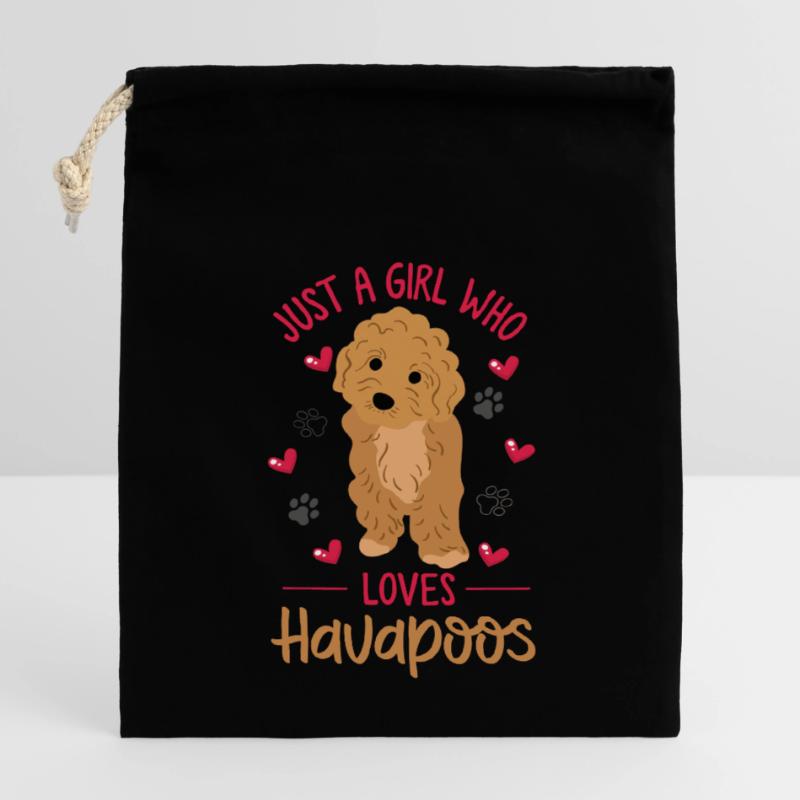 havapoo, havapoo havapoo mutter, Havaneser, Sac cadeau en coton avec cordon (14 x 20 cm)