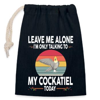 Nymphal Parakeet Bird Owner Bird Pet Birds - Closable cotton gift bag (14x20cm) - navy - Front