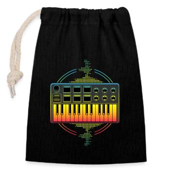 Beatmaker, Beatmaker Hip Hop, dj, - Closable cotton gift bag (14x20cm) - black - Front