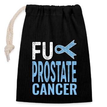 Prostate Cancer Prostate Cancer Loop Survivor - Closable cotton gift bag (14x20cm) - black - Front