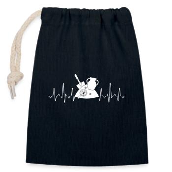 archaeologist - Closable cotton gift bag (14x20cm) - navy - Front