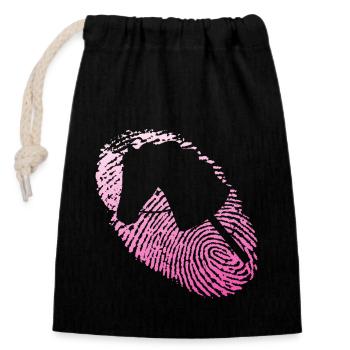 Hobby Horse - Sac cadeau en coton avec cordon (14 x 20 cm) - noir - Devant