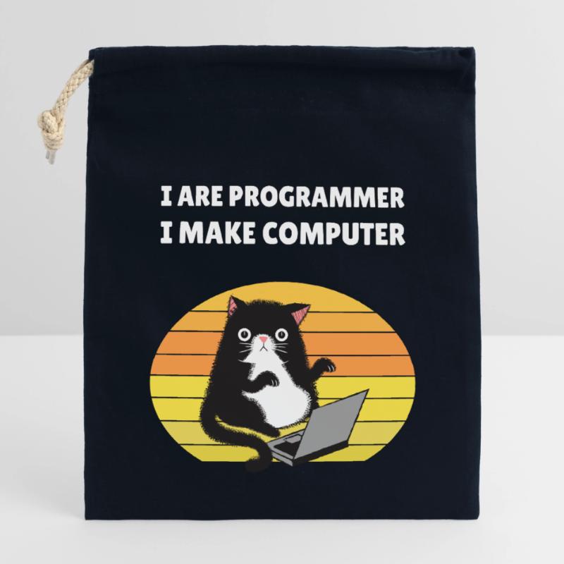 I are Programmer I Make Computer Closable cotton gift bag (14x20cm)