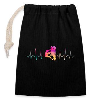 Climbing Outfit - Closable cotton gift bag (14x20cm) - black - Front