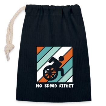 Rollstuhl Rollstuhlfahrer Handicap Behinderung - Verschließbarer Geschenkbeutel aus Baumwolle (14x20cm) - Navy - Vorne