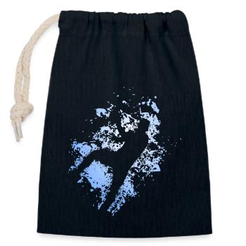 Handball Sprungwurf Handballspieler Kreisläufer - Verschließbarer Geschenkbeutel aus Baumwolle (14x20cm) - Navy - Vorne