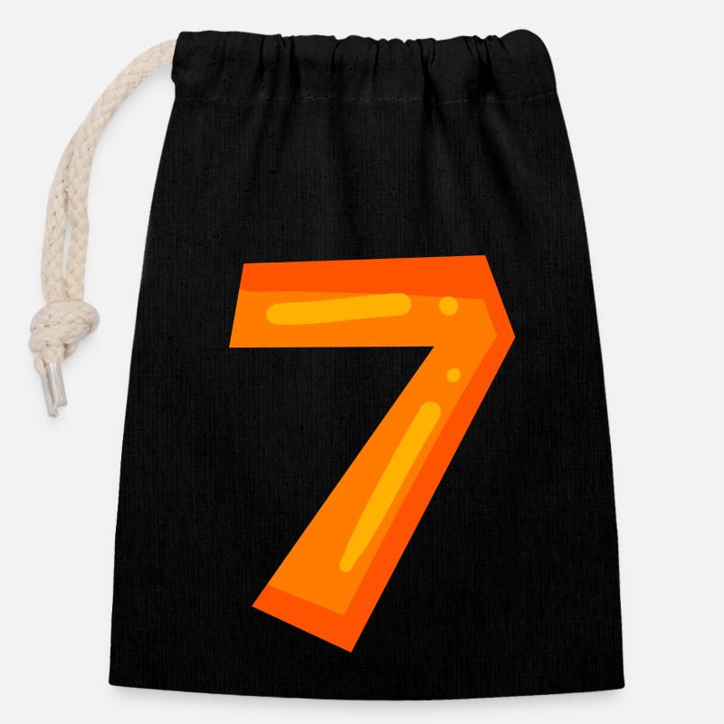 7 - Closable cotton gift bag (14x20cm) - black