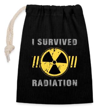 Chemo, Chemo Chemo Radiation, Cancer, - Closable cotton gift bag (14x20cm) - black - Front