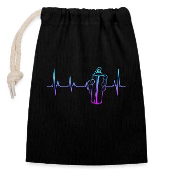 Graffiti Artist Spray Spray Can Paint Can - Closable cotton gift bag (14x20cm) - black - Front