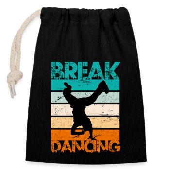 Hip Hop Urban Dance Breakdancer Street Art Dancing - Sac cadeau en coton avec cordon (14 x 20 cm) - noir - Devant