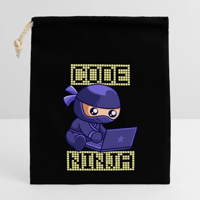Code Ninja Coder Software Developer Programmer Closable cotton gift bag (14x20cm)
