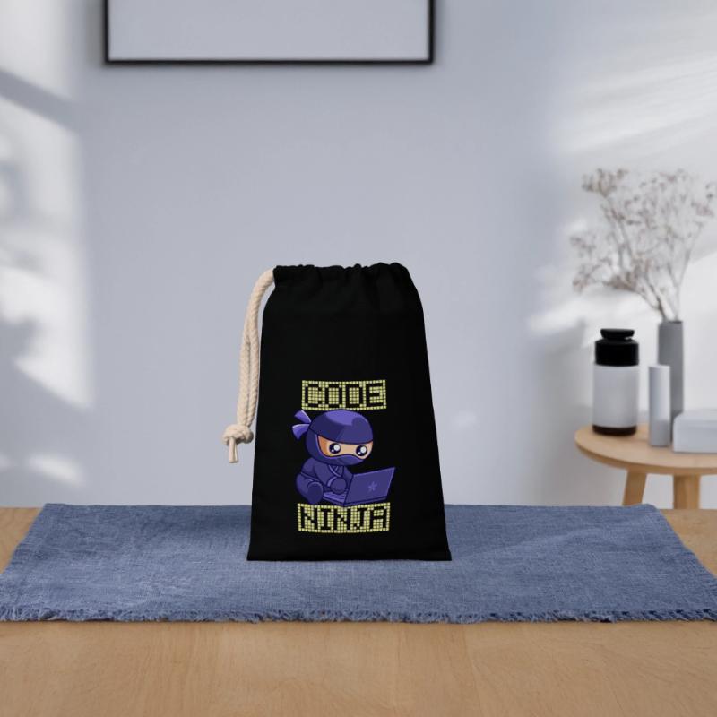 Code Ninja Coder Software Developer Programmer Closable cotton gift bag (14x20cm)