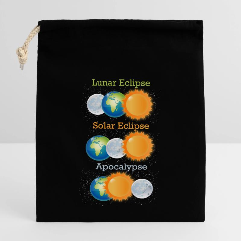 Éclipse de lune Éclipse Apocalypse Sac cadeau en coton avec cordon (14 x 20 cm)