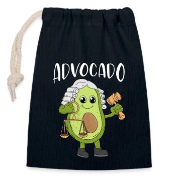 Étudiant en droit vegan disant Advocado - Sac cadeau en coton avec cordon (14 x 20 cm) - bleu marine - Devant