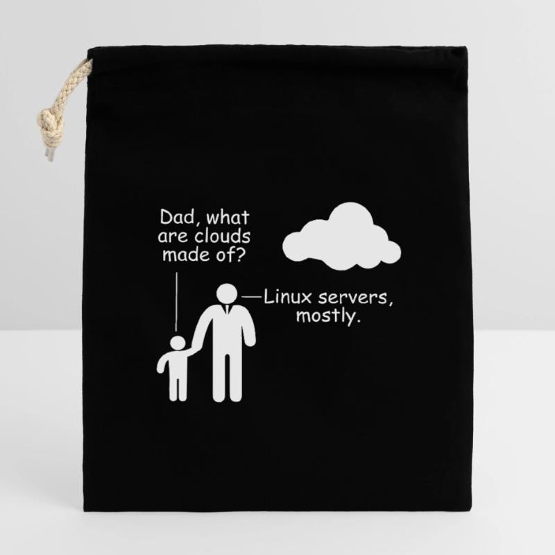 Programmierer Woraus bestehen Clouds Witz Spaß Verschließbarer Geschenkbeutel aus Baumwolle (14x20cm)