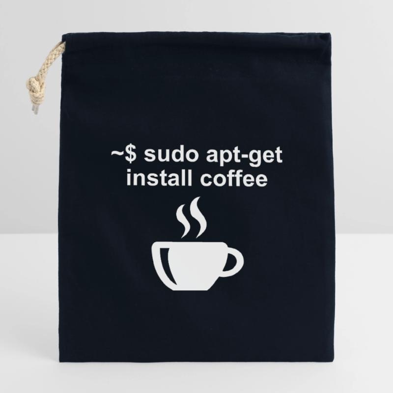 Linux Code Kaffee Kaffeetrinker Büro Geschenk Verschließbarer Geschenkbeutel aus Baumwolle (14x20cm)