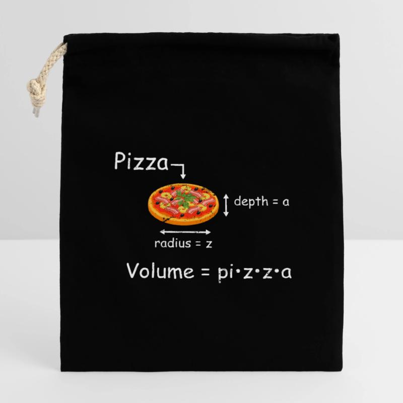 Mathematician Pizza Circle Math Student Math Teacher Closable cotton gift bag (14x20cm)